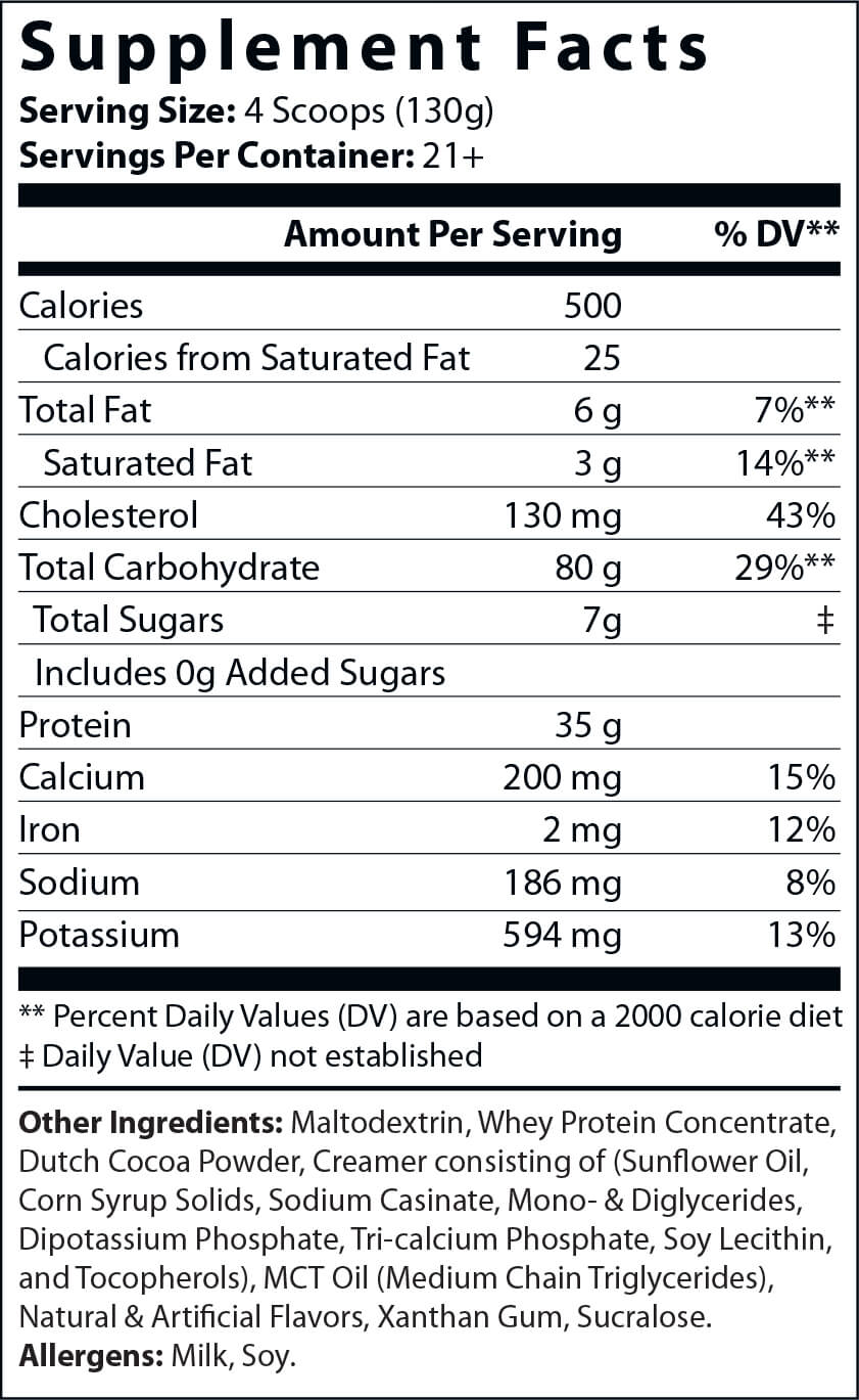 Bulk up! Mass Gainer (Chocolate Milkshake)