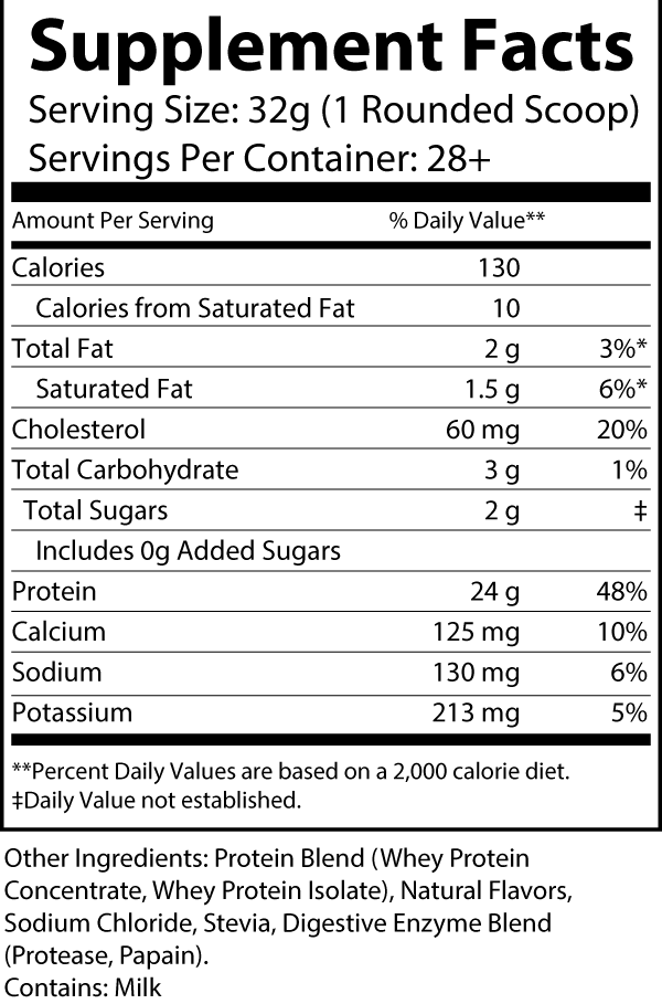 Natural Whey Protein ( Salted Caramel )