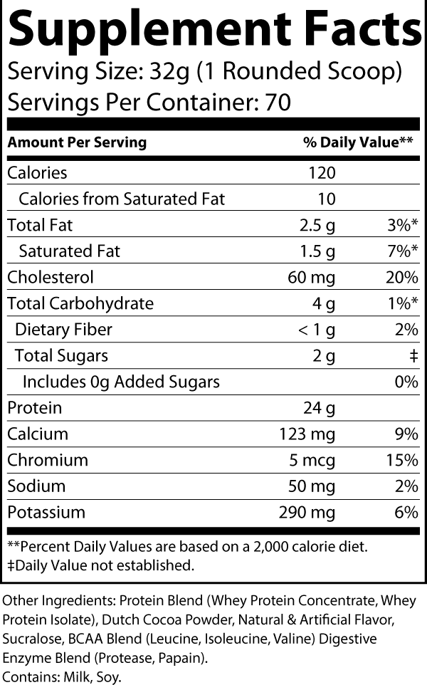 Whey Protein Chocolate – 70 servings
