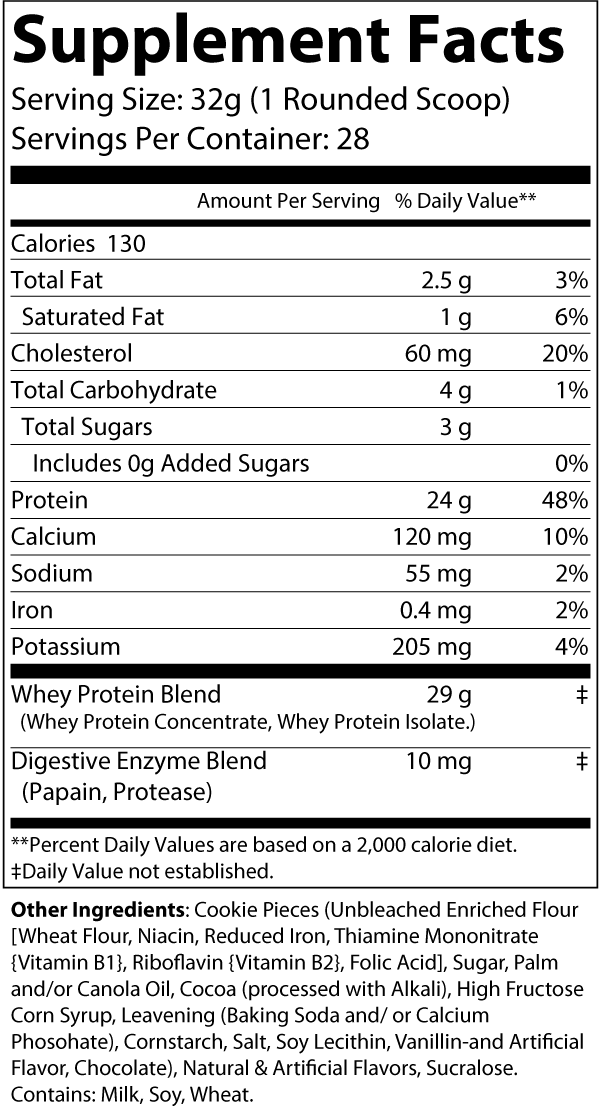 Whey Cookies and Cream – 28 servings